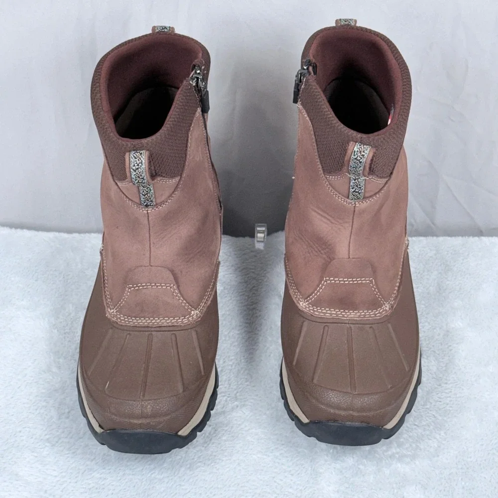 LL Bean Storm Chaser TEK 2.5 Boots Womens 9.5 Brown Primaloft Side Zip Winter